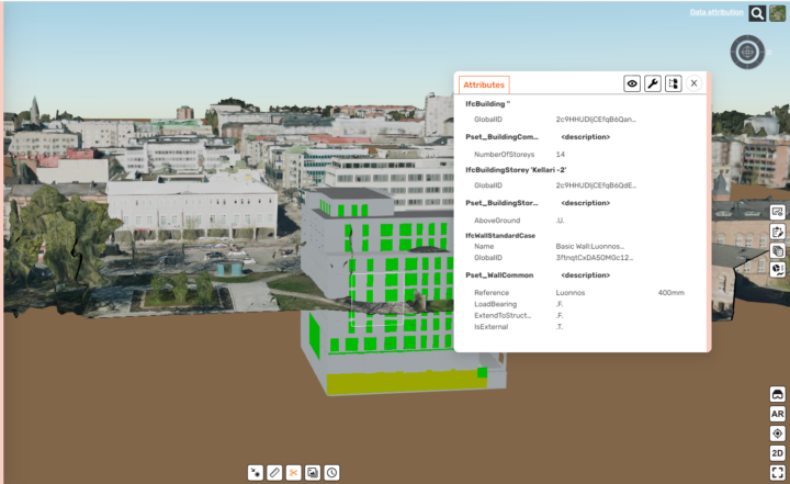 Screenshot of a BIM technology presentation tools project