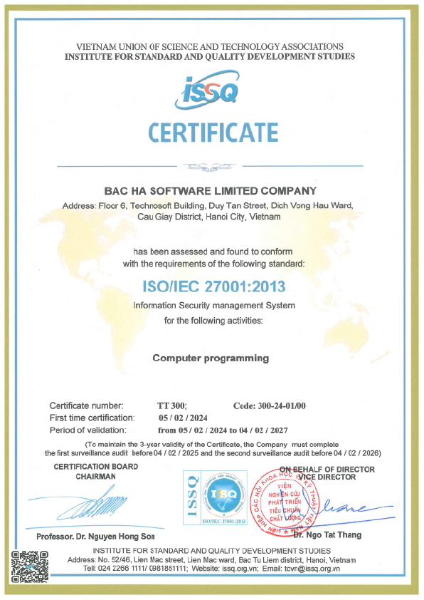 iso certified software companies