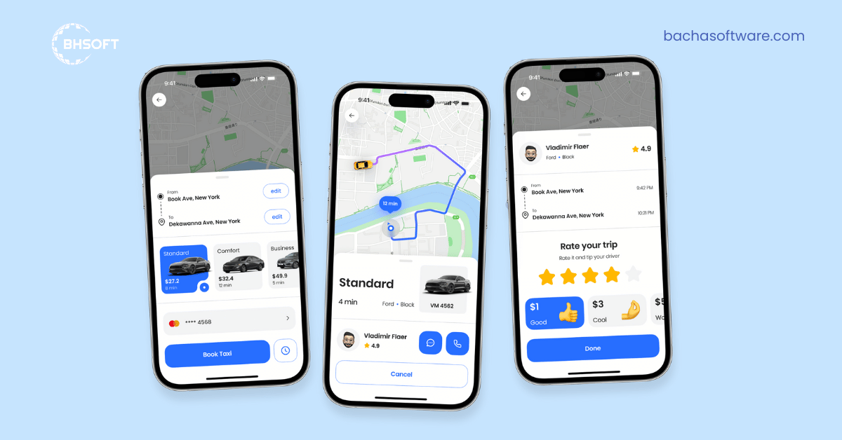 taxi apps design