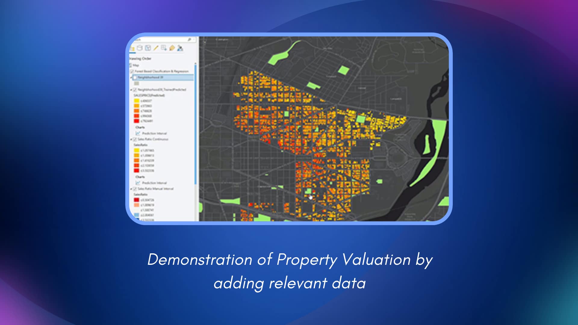 A map adding relevant data to evaluate property better