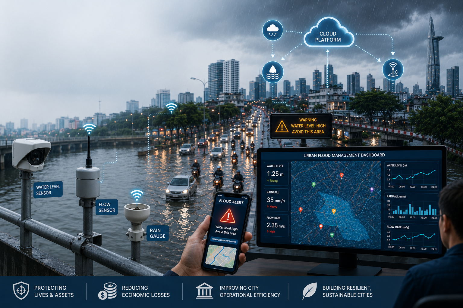 IoT and Real-Time Sensors: The Key to Proactive Urban Flood Management in Vietnam
