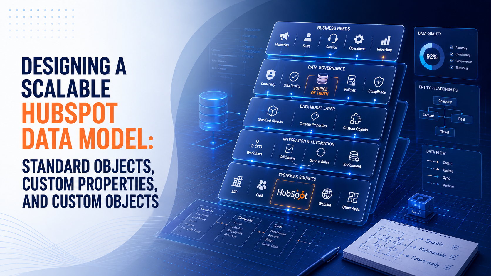 Designing a Scalable HubSpot Data Model: Standard Objects, Custom Properties, and Custom Objects
